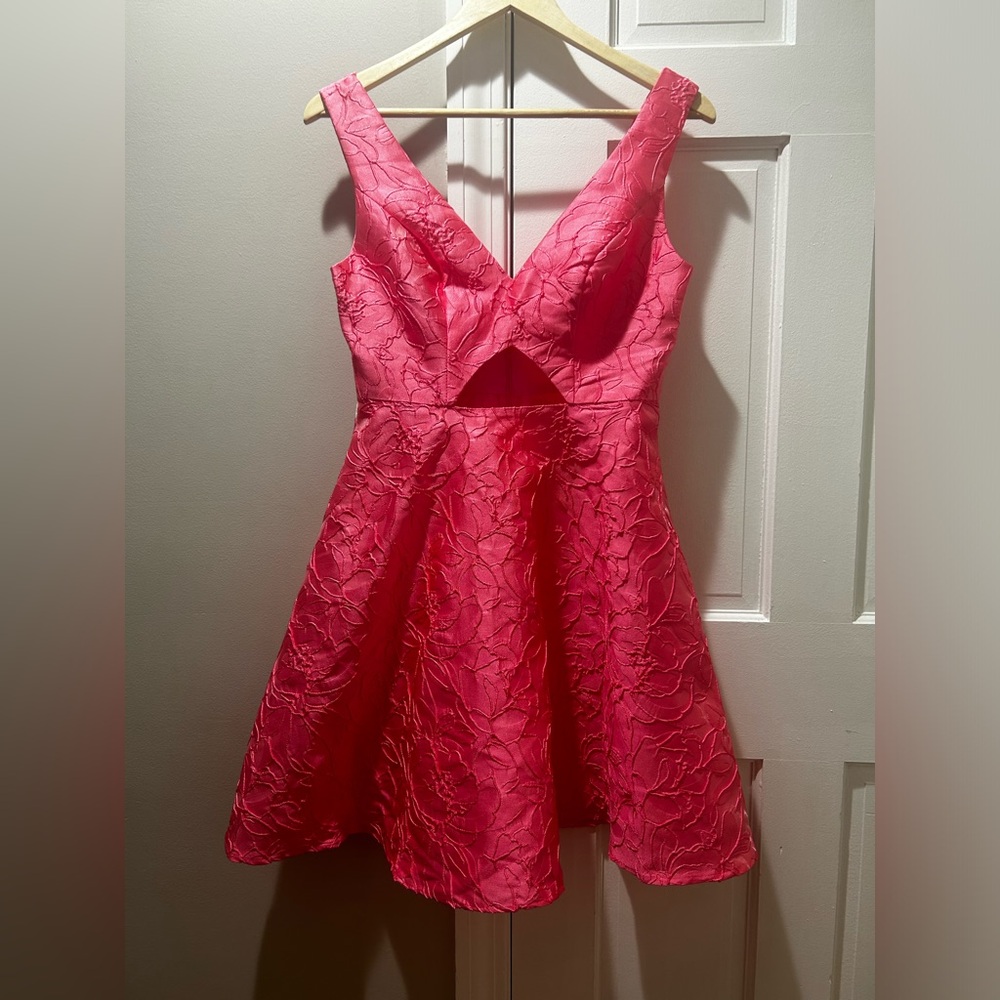 Cleo Pink Halter Pleated Mini Dress